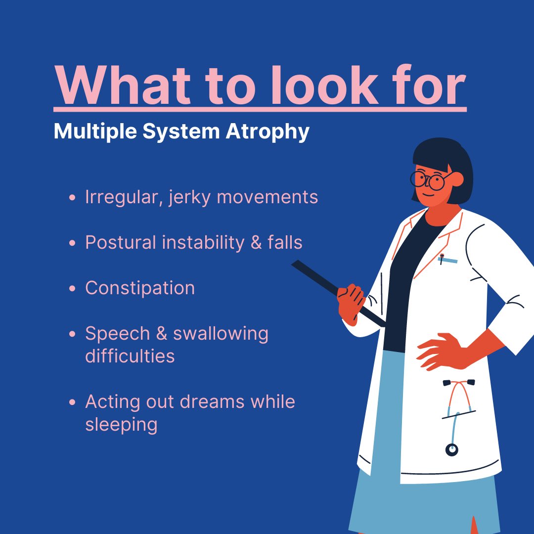PSPSocietyCDA's tweet photo. Early signs & symptoms of Multiple System Atrophy
#multiplesystematrophy #multiplesystematrophyawareness #multiplesystematrophytrust #multiplesystematrophyawarnessmonth #multiplesystematrophyawarenessmonth #multiplesystematrophycoalition #multiplesystematrophymonth https://t.co/56MFzQkunh