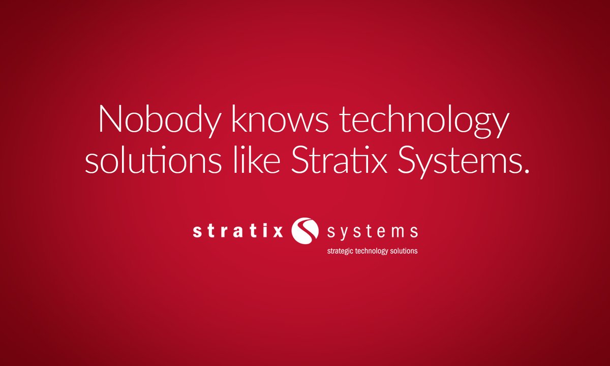stratix_systems's tweet photo. Whatever your technology needs, #StratixSystems has the people, the technologies, the expertise and the experience to deliver the solutions and support you rely on.
#ManagedIT #PrintingSystems #DocumentManagement
https://t.co/4kLQuOsL6B https://t.co/W1p2o2EJWA