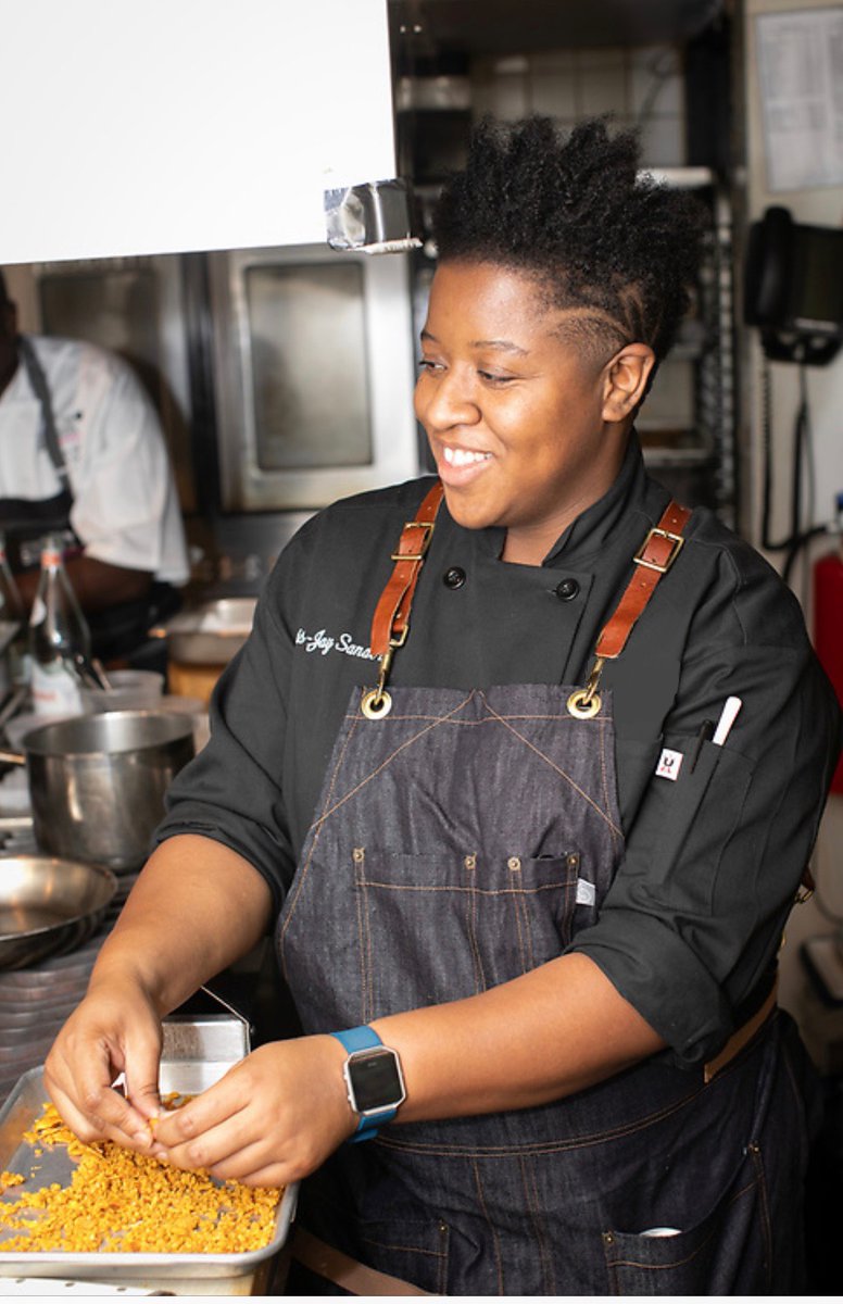 Chefs @SicilySierra and <a href="/ChefMavisJay/">Chef Mavis-Jay</a> started <a href="/foodpluspeople/">Food+People</a> to honor Black culinary tradition as a conduit of Black storytelling.  Get to know them in 40 minutes on Bites&amp;Beats at 12p EST with host Therese Nelson (<a href="/blackculinary/">Thérèse Nelson</a>) of <a href="/BlackFoodFolks/">Black Food Folks</a>