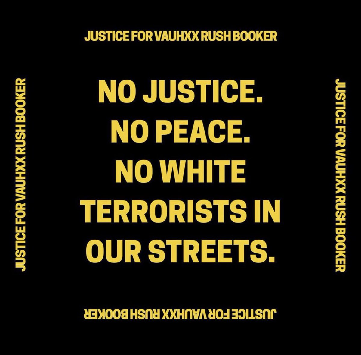 take a moment today to demand justice for vauhxx rush booker, a black man nearly lynched this week in bloomington, indiana. it’s a miracle he’s alive. we need to demand the arrests of these heinously racist and violent men before they strike again. more info below
