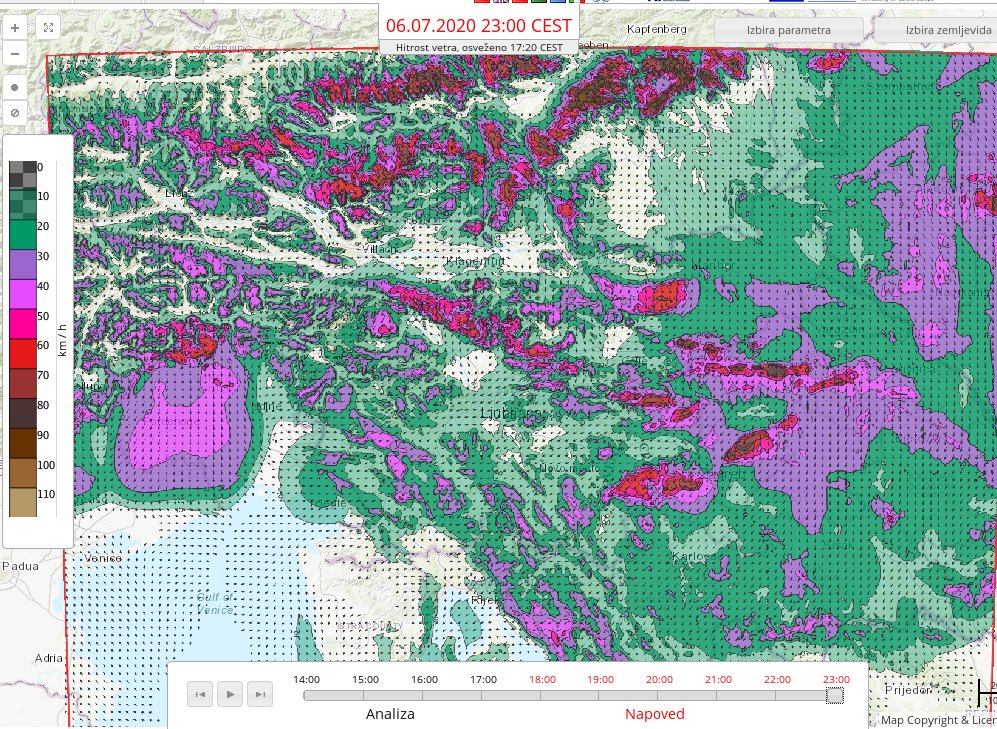 meteoSI's tweet image. Po nižinah danes marsikje vroč dan. Najvišja temperatura na Goriškem in v Vipavski dolini 33-34 °C. 📈 Zvečer in ponoči pričakujemo izrazit prehod hladne fronte ⛈️ z okrepljenim vetrom severne smeri in nalivi. ⚠️ #Opozorilo 
Več na: meteo.si/met/sl/warning/