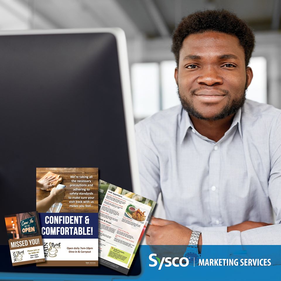 SyscoIowa's tweet photo. Sysco Marketing Services is here to help you reimagine your business with the steps for a successful Snap–Back! 👉Contact us today at info@syscomenuservices.com for our service! https://t.co/f6Dxpey0IR #FoodServiceStrong #SyscoCares https://t.co/nYadvsnXk6