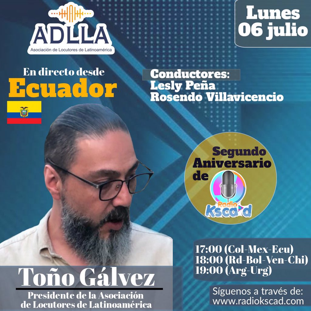 galvez_5's tweet photo. Entrevista para Ecuador 18:00 horas México https://t.co/S9CSp5V9hF