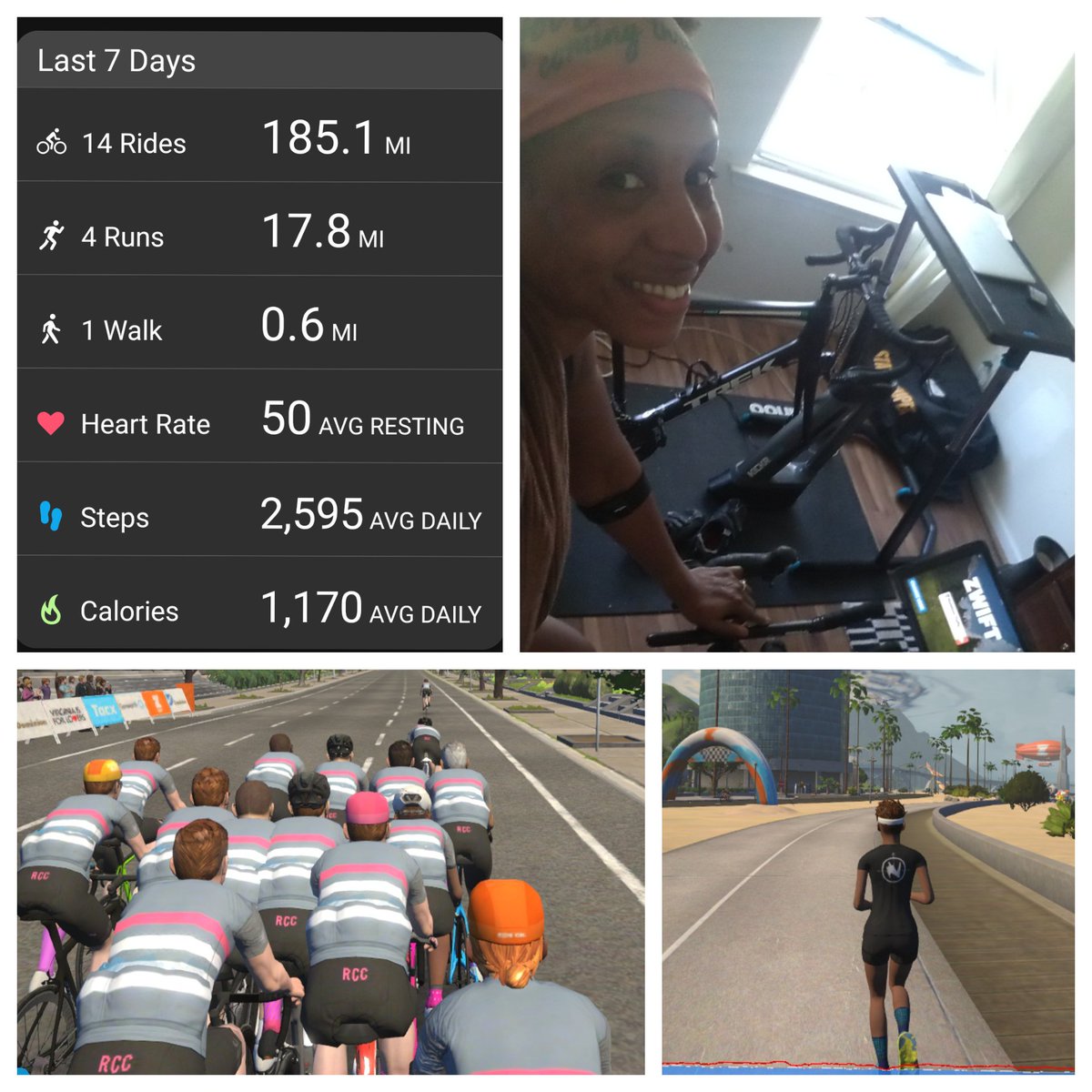 5kfanatic's tweet photo. A quick wkly check-in... Staying active &amp; social distancing. Hope you are too! 🙏🏾🏃🏾‍♀️🚴🏾‍♀️ 🙌🏾😛#rideon #runon #5kfanatic #pbesquad https://t.co/43DEax11bE