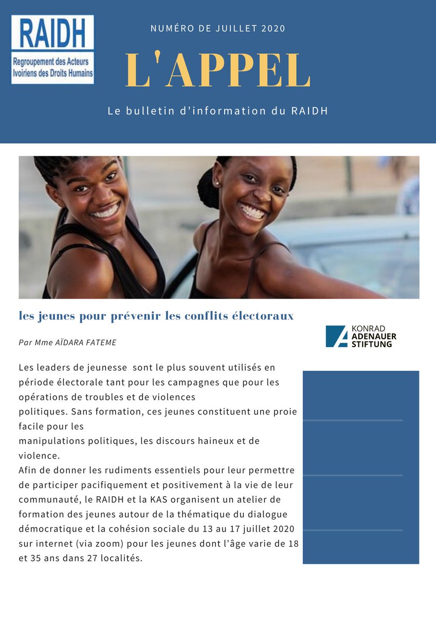 ongraidhci's tweet photo. #PPMCIv
#journalistepourlapaix
#Electionsapaisées
#Kas4democracy
#raidhci
#UEenCI
#femomedias https://t.co/tWyAAjUONj
