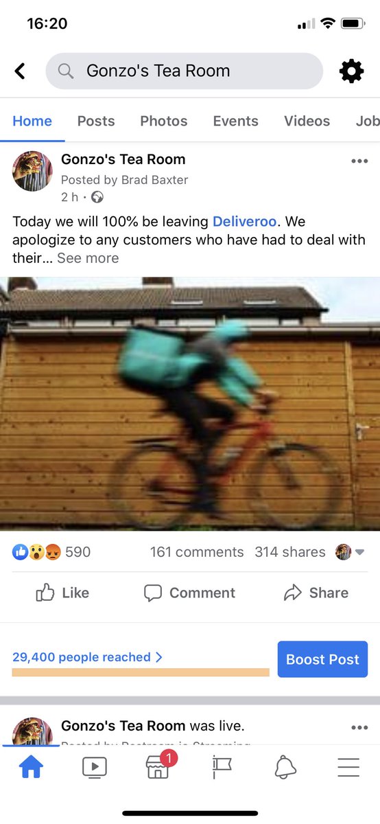 GonzosTeaRoom's tweet photo. @Deliveroo @DeliverooHelp we’ve tried to get in touch before we dropped this story, we tried calling customer service. We tried escalating it and you still didn’t call us back. Now you’re on your way to viral...#deliveroo #healthviolations https://t.co/gmHxXvKLTw