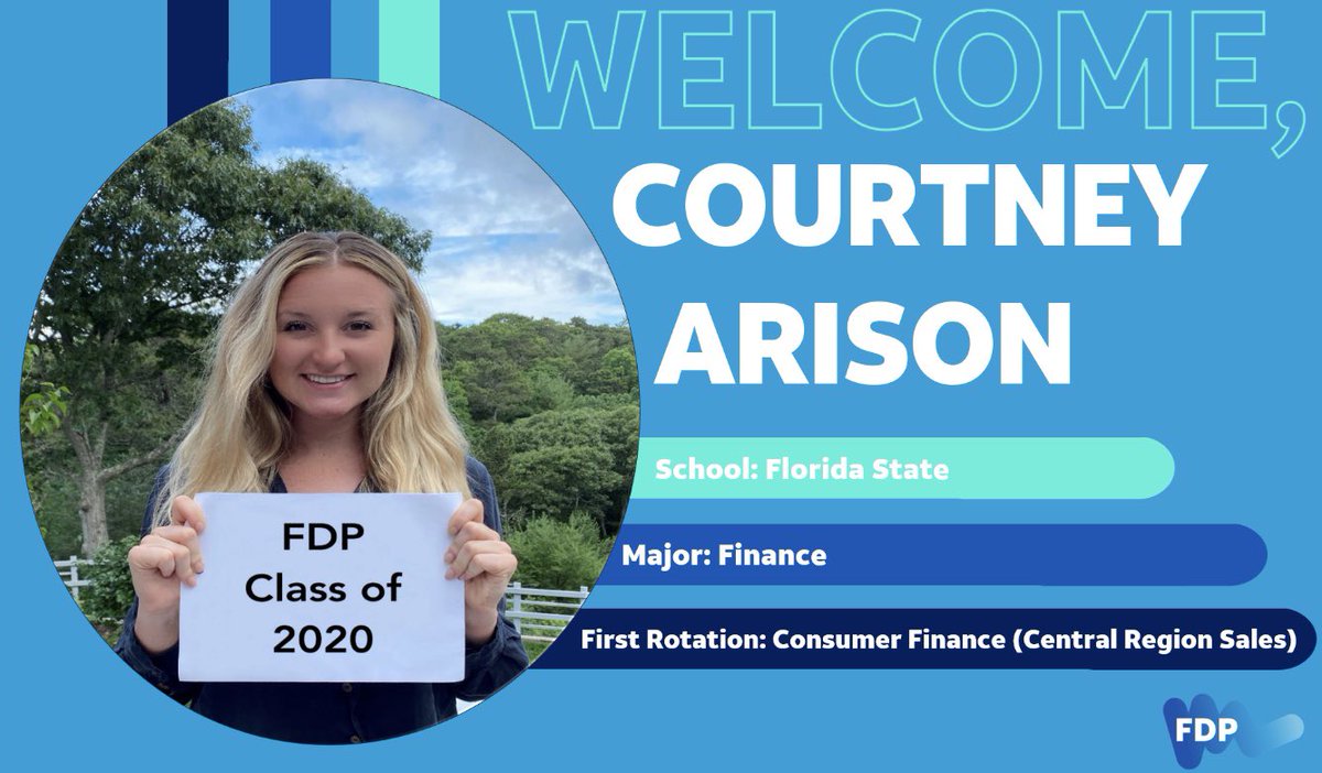 Finance_FDP's tweet photo. Join us in welcoming Courtney to the Finance Development Program! ๐๐ผ#LifeatAtt #AttFdp #Classof2020 #FutureFinanceLeader https://t.co/X5OiAmAMPI