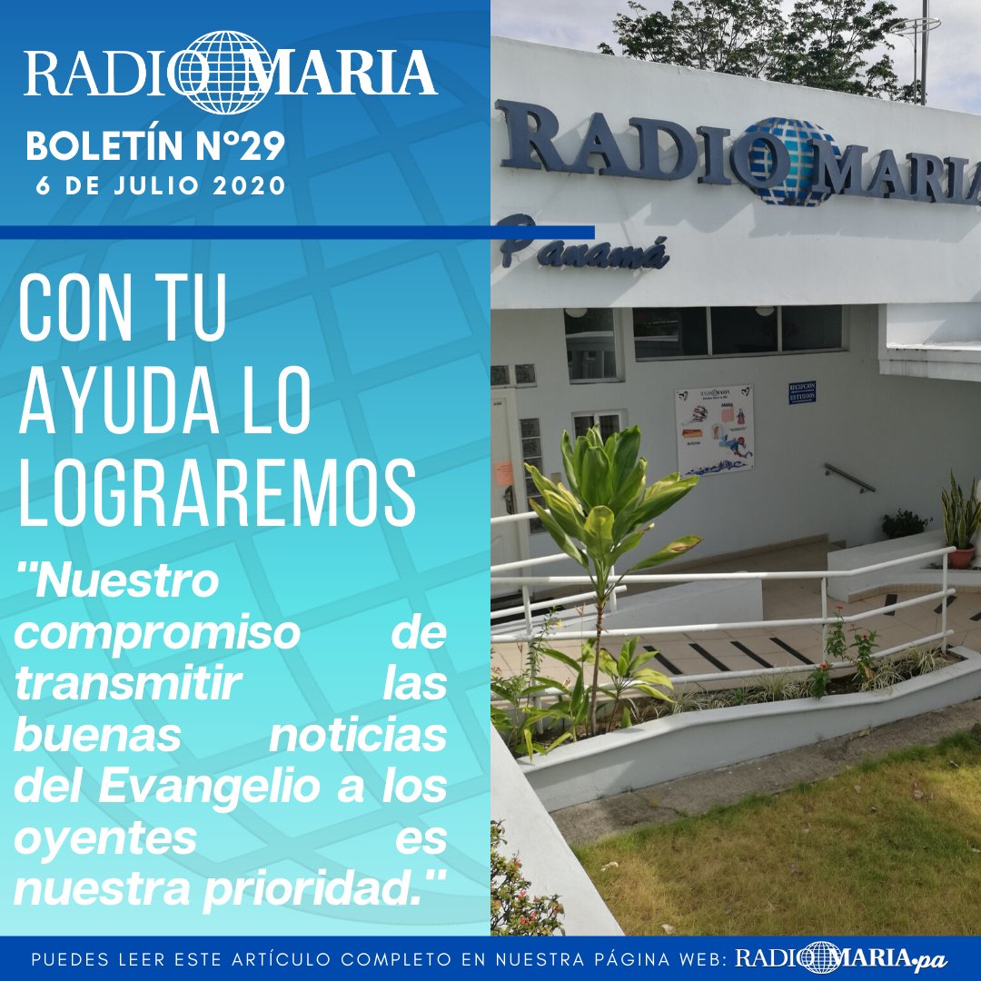 enfocatepty's tweet photo. RT rmpanama: Titulares - Boletín No. 29 | Coordinación: Con tu ayuda lo lograremos - "Nuestro compromiso de transmitir las buenas noticias del Evangelio a los oyentes es nuestra prioridad". Puedes leer el boletín completo en nuestra web … https://t.co/LI88pbKgYH
