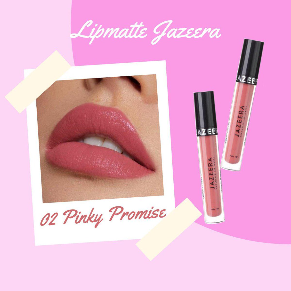 JazeeraUnity's tweet photo. Cepetan Pilih Shade yang ini, dijamin Gak Bakalan Nyesel deh💄💋
#jazeera #lipmatte #lipmattejazeera #bisnis #bisnisonline #bisnis2020 #skincare #makeup #COVIDー19 #Waterproof #Sehat #sukses #berkah https://t.co/0CUsW8eBd0