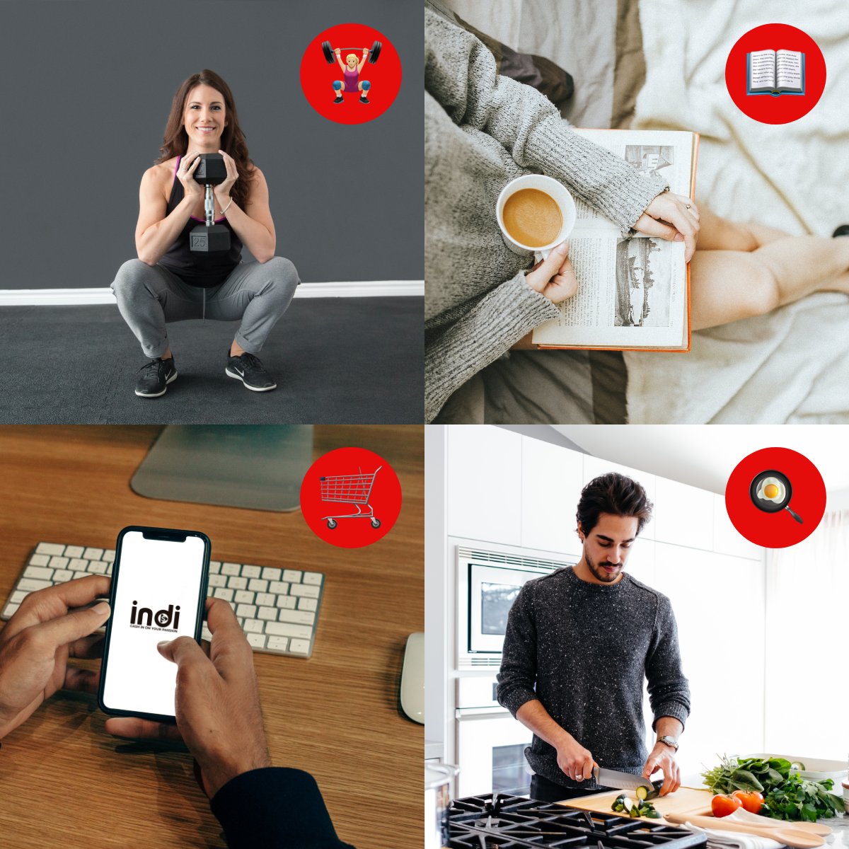 Indi_in_India's tweet photo. We’ve been circulating through all of these stages the past couple of months. which stage are you currently in? 🏋🏼‍♀️📖🛒🍳
-
#thingsilove https://t.co/ToWss4hM2J
