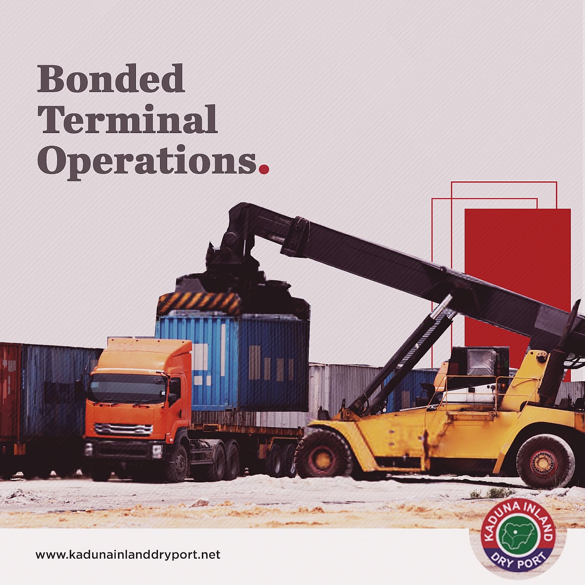 KIDPng1's tweet photo. We have operating license to effect laden containers on Bond either by road or rail without the frustrating and costly delay in Lagos. 
#kadunainlanddryport #whyus #consignments #haulage&amp;logistics #bondedterminal https://t.co/QwAJzWZD7T
