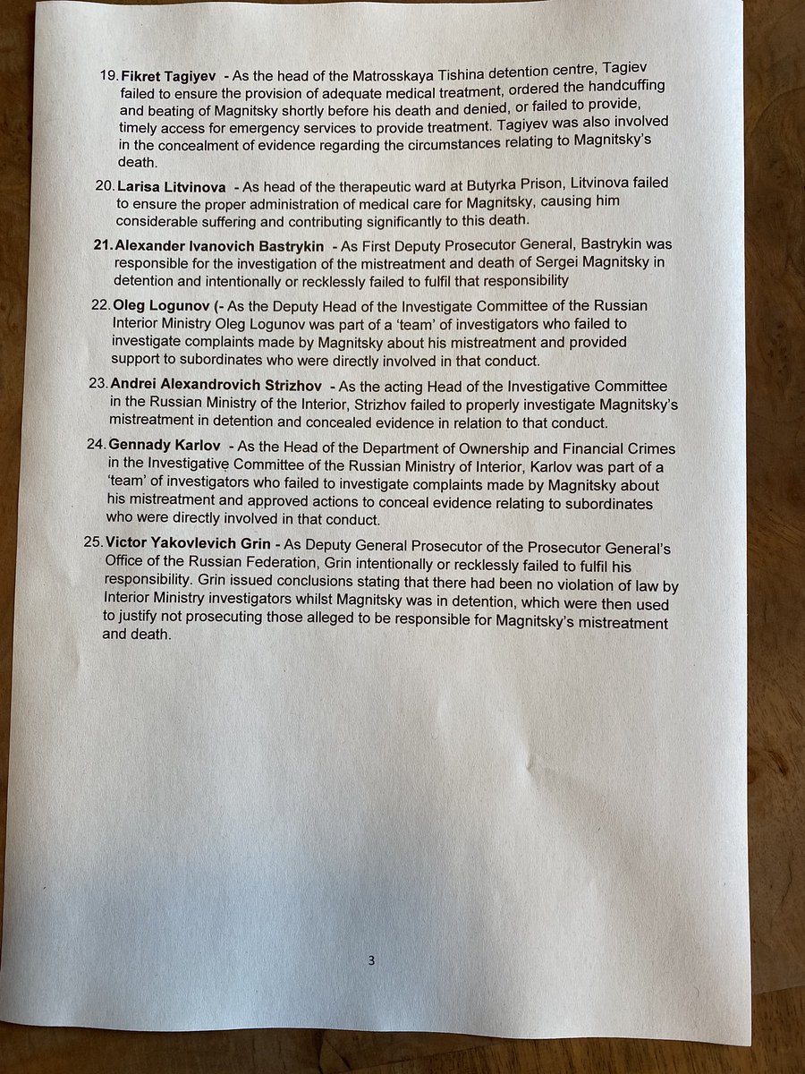 Sitting in the U.K. Foreign Secretary Dominic Raab’s office reviewing the Magnitsky list and waiting for him to meet Sergei’s widow and son to honor their sacrifice and show the UK government’s commitment to justice for Sergei