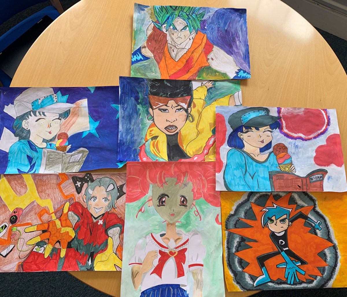 ArkGlobeAcademy's tweet photo. Our Year 6 pupils have produced some amazing anime artwork with Ms Sanders #youngartists #arkglobewow https://t.co/pcvSYZurG5