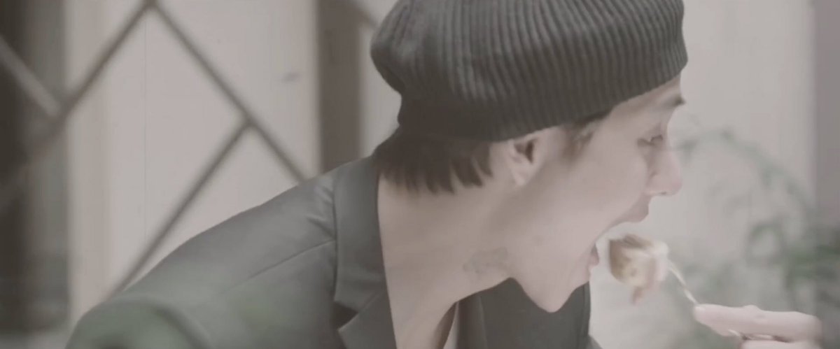 The music and MV explore these devices plentifully with its own nods to traveling and the passage of time. Taehyung shows that he is able to live and immerse himself in the nowness of life - to smile, laugh, play, eat -