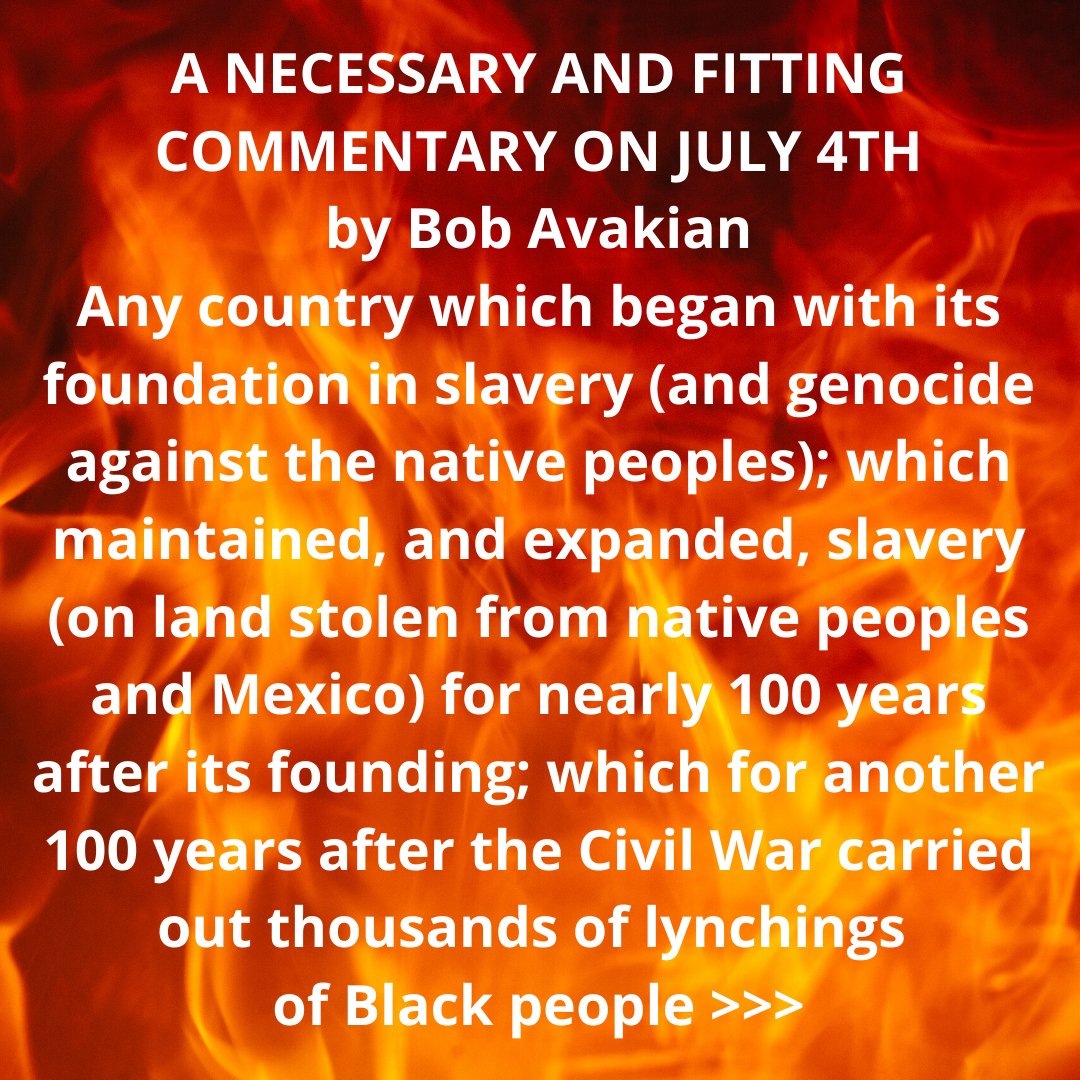 RevBooksNYC's tweet photo. From Bob Avakian, a radically different leader with a whole new framework for human emancipation, and the most important political leader and thinker today.
More here:
https://t.co/Gkx6GcxyCV
#FvckJuly4 #confrontingjuly4th #fvckthe4th https://t.co/XHRzT8pQO1