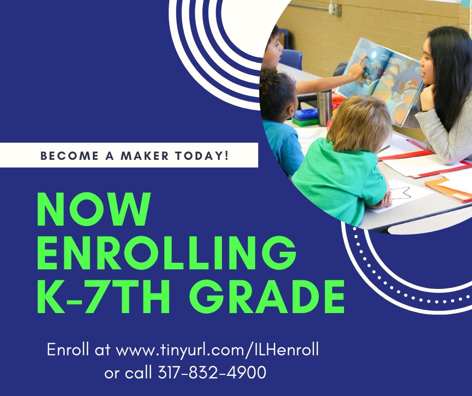 inventlearning's tweet image. Enroll now! Start the process at tinyurl.com/ILHenroll or call 317-832-4900 #ILH