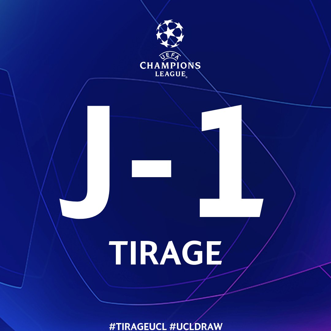 Le #TirageLDC c'est demain 😍 Le vainqueur, pour toi, ce sera _____ 😎 #UCLDraw #UCL #LdC #ChampionsLeague