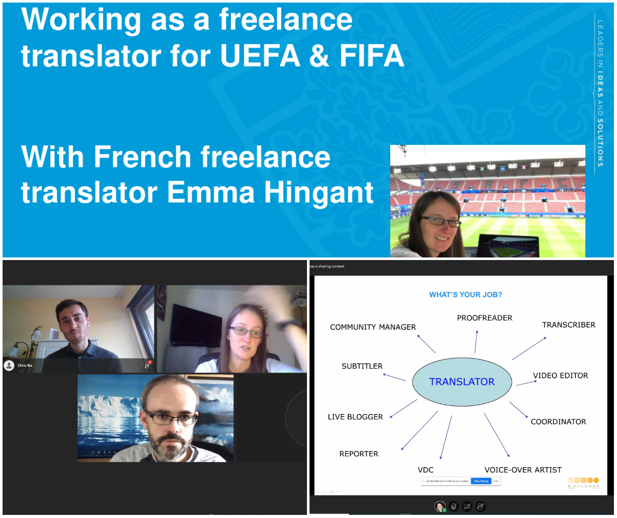 ringlada's tweet photo. Many thanks to French freelance translator @UEFAcomEmmaH for sharing all her knowledge and experience with us at @HW_LifeinLINCS. She is a truly inspiring example of everything you can achieve when you study #languages and #translation. @heriotwatt_soss #xl8 #t9n #football https://t.co/29NxPkRBJq
