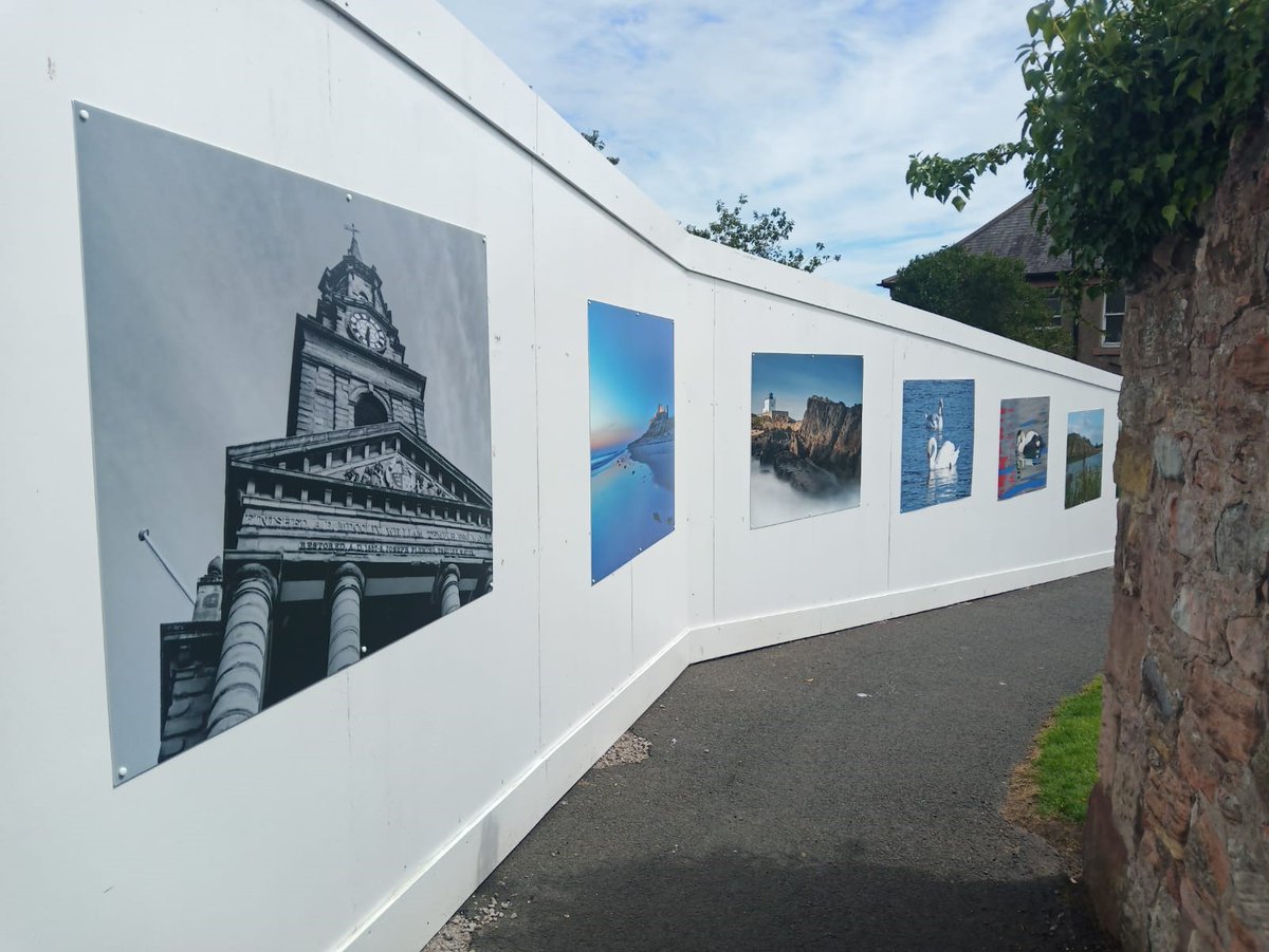Northstar_NCC's tweet photo. After a few weeks delay due to lockdown, we are thrilled to finally see Kevin and Brian's award winning photos on display on the construction panels at the #Berwick Infirmary site! Fantastic shots and congratulations to the other photographers who have had their work featured! https://t.co/COKoOojX3O