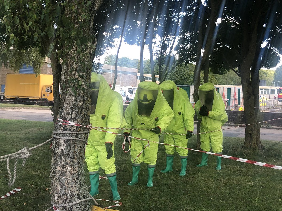 LFRS_Learning's tweet photo. #intake2020 completing their Hazmat training. #notjustfires ππ½π donβt have to worry about social distancing with this on π https://t.co/Eb6yepef8n