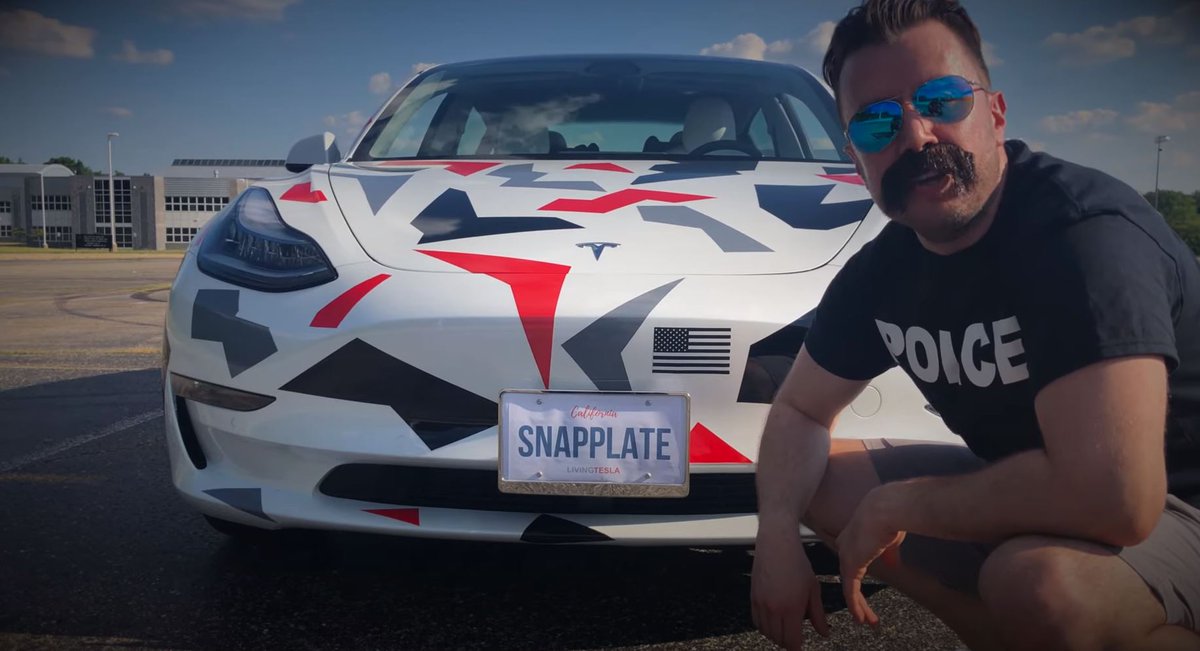 EveryAmp's tweet photo. If you haven't seen this video from Shabzilla on @YouTube . You're really missing out! Solid SnapPlate use case 😉
👉 https://t.co/mE1Yzx6ruB 
.
#SnapPlate #Model3 #ModelX #ModelY #S3XY #Tesla https://t.co/GIX0iQEloe