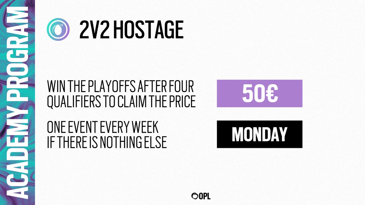 OPLeaguePRO's tweet photo. Als Plattform für den Einstieg in die kompetitive Szene ist #2v2Hostage gedacht. Wir wollen alle, die bis jetzt nur zugeschaut haben, ermutigen, es zu versuchen. 

Aber auch etablierte Spieler dürfen teilnehmen, denn von den Besten kann man am meisten lernen!

#YourTimeToCompete https://t.co/V6XkkuUu7g