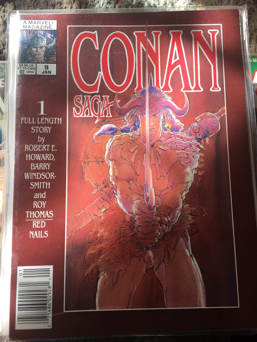 TylerNagel5's tweet image. Yo! Any comic book fans out there? Anyone know anything about these? Got these at a yard sale 2 bucks for a big box of them. Thanks. #heavymetalcomics #conancomics #oldcomics