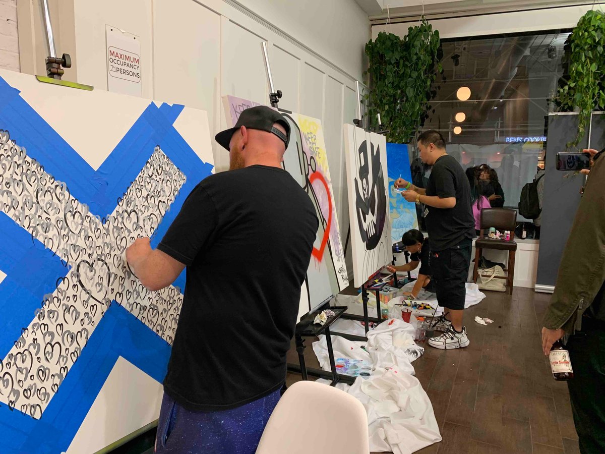 Live Painting is such an important part of all #FivePointsFest events! Here are <a href="/Czee13Art/">czee13</a> and <a href="/Quiccs/">HARVEY WASHINGTON</a> killing it at #FivePointsFall 2019!