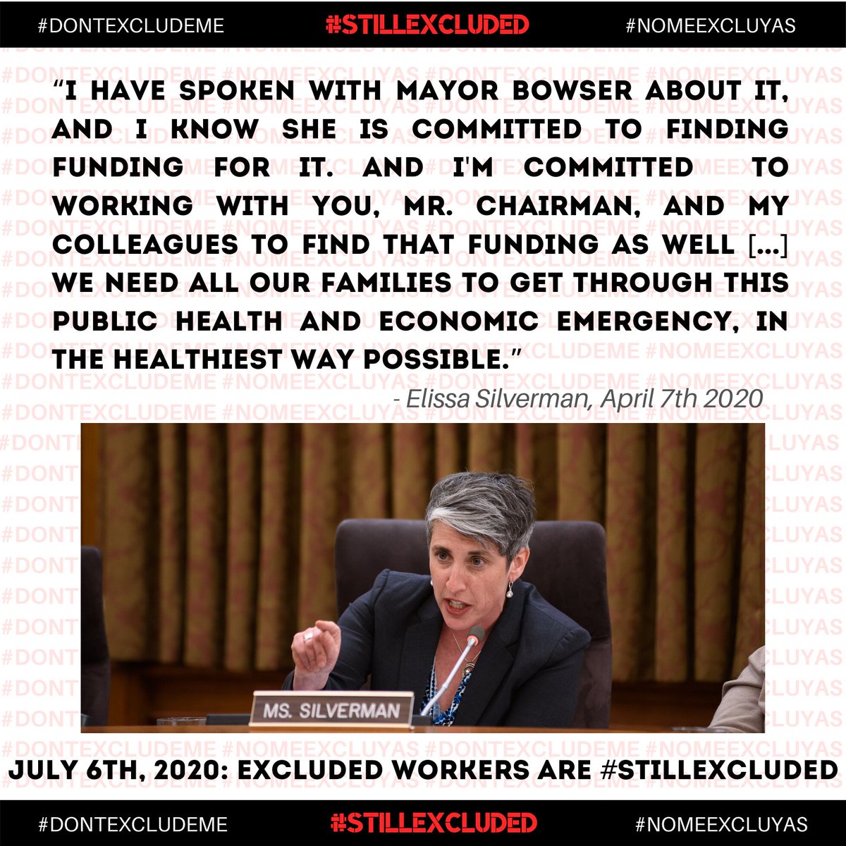 dc_jwj's tweet photo. @tweetelissa Without cash assistance, excluded workers continue to struggle to pay rent and stay afloat. DC excluded workers need $30 million at a minimum to make it through the crisis! #DontExcludeMe #NoMeExcluyas #StillExcluded https://t.co/QtjTtU8OC3