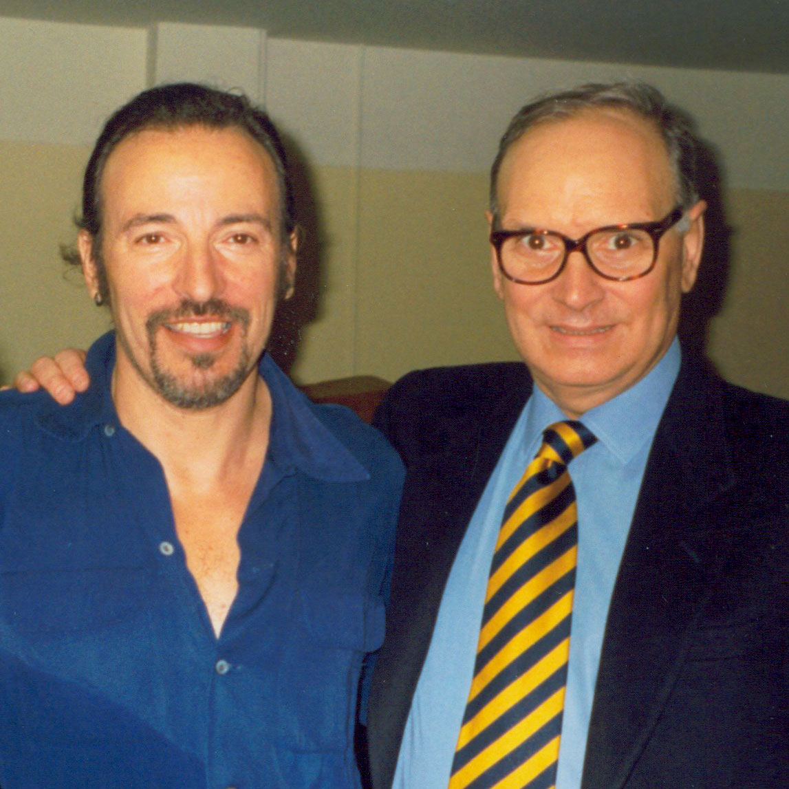 Once upon a time in Rome: the Boss and the Maestro, 1996. Farewell to the legendary Italian film composer (and #springsteen favorite) Ennio Morricone. #RIPEnnio