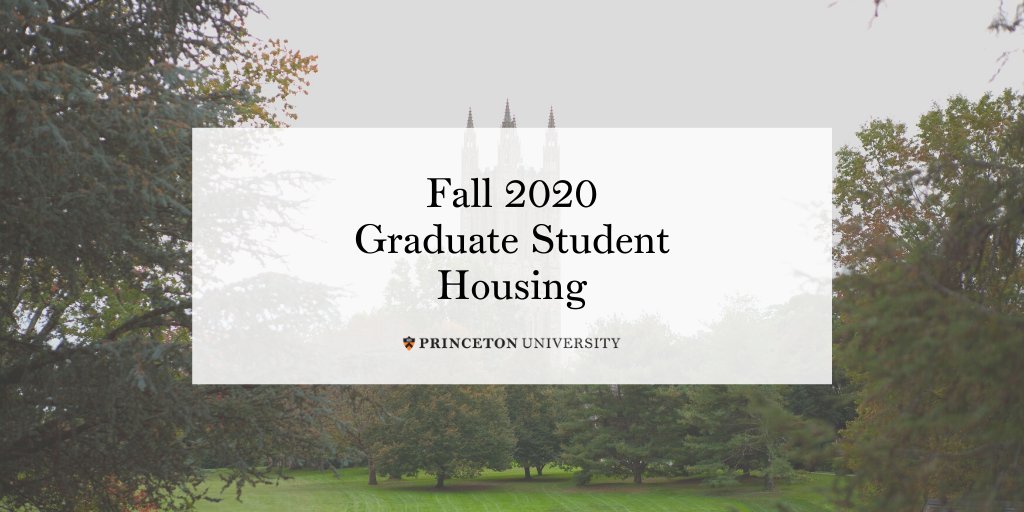 Fall 2020: Graduate Student Housing