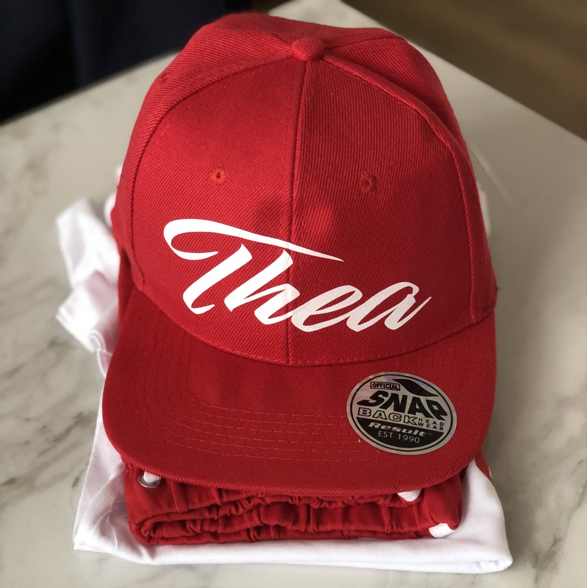 TheaAchillea's tweet photo. I can’t wait to try on this new set from #TroubleMakersApparel. I love their clothes and also that its supporting #smallbusinessowners #BrandRepping @SallyKingAgency #SnapBackHat https://t.co/j5mrlpHVB2