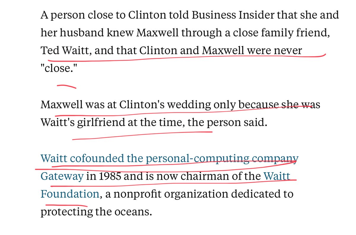 And the friend of the Clintons?Ted Waitt