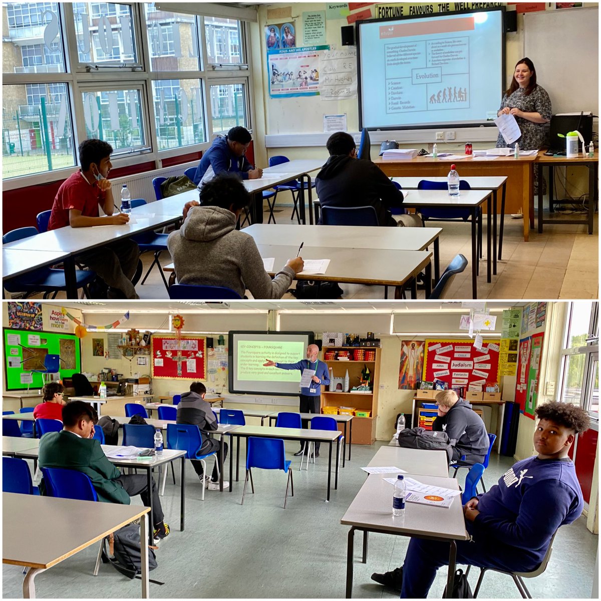 NCCBrent's tweet photo. Today our Year 10 & 12 Paul students returned in #bubbles Students had a Post-Covid induction assembly on #safety #onewaysystems #SocialDistancing & #hygiene before their lessons. Today they had the #coresubjects English, Maths, Science & Religious Education. @CchaplainNc https://t.co/H3wzd5peuj