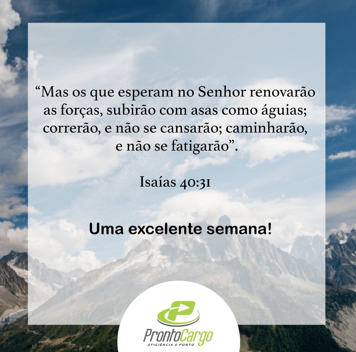prontocargobr's tweet photo. Uma semana de realizações e grandes conquistas!

#ProntoCargo #SemprePronto #SemanaDeRealizacões #Conquistas #Logistica #Diferencial https://t.co/lesYHA95N7