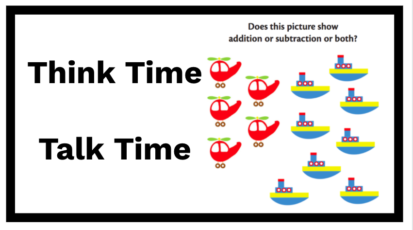 DDWClarke's tweet photo. 😃Talking Tuesday - In math today we did lots of talking! We started our learning with a dot talk and shared about how we determined the number of dots without counting. We then moved into a picture task where students had to explain if the picture showed + or - #HDSBmath https://t.co/tsrgnAZTap