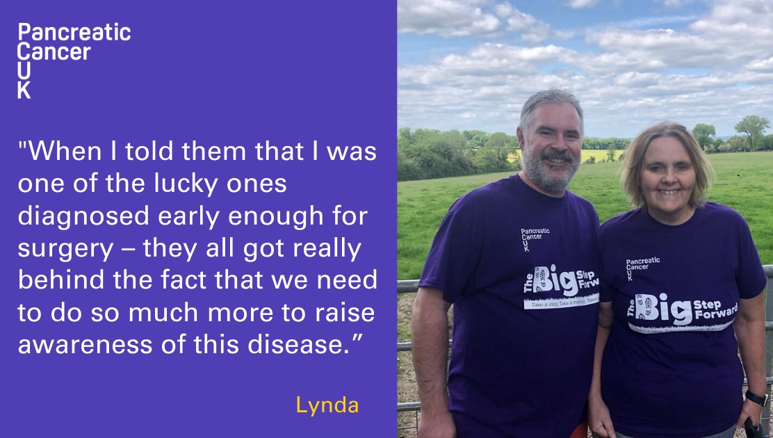 PancreaticCanUK's tweet image. After having Whipple surgery in January to remove her #PancreaticCancer, Lynda and her husband Richard got their friends and family to take part in a virtual #BigStepForward. 

Read their blog and find out how you can take part: pancreaticcancer.org.uk/our-blog/2020/…