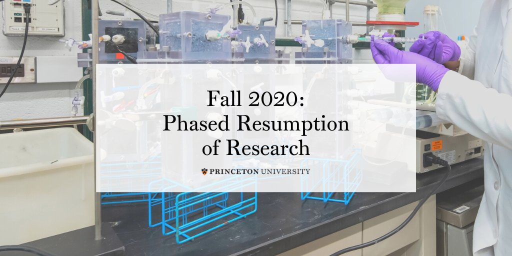 Fall 2020 phased resumption of research