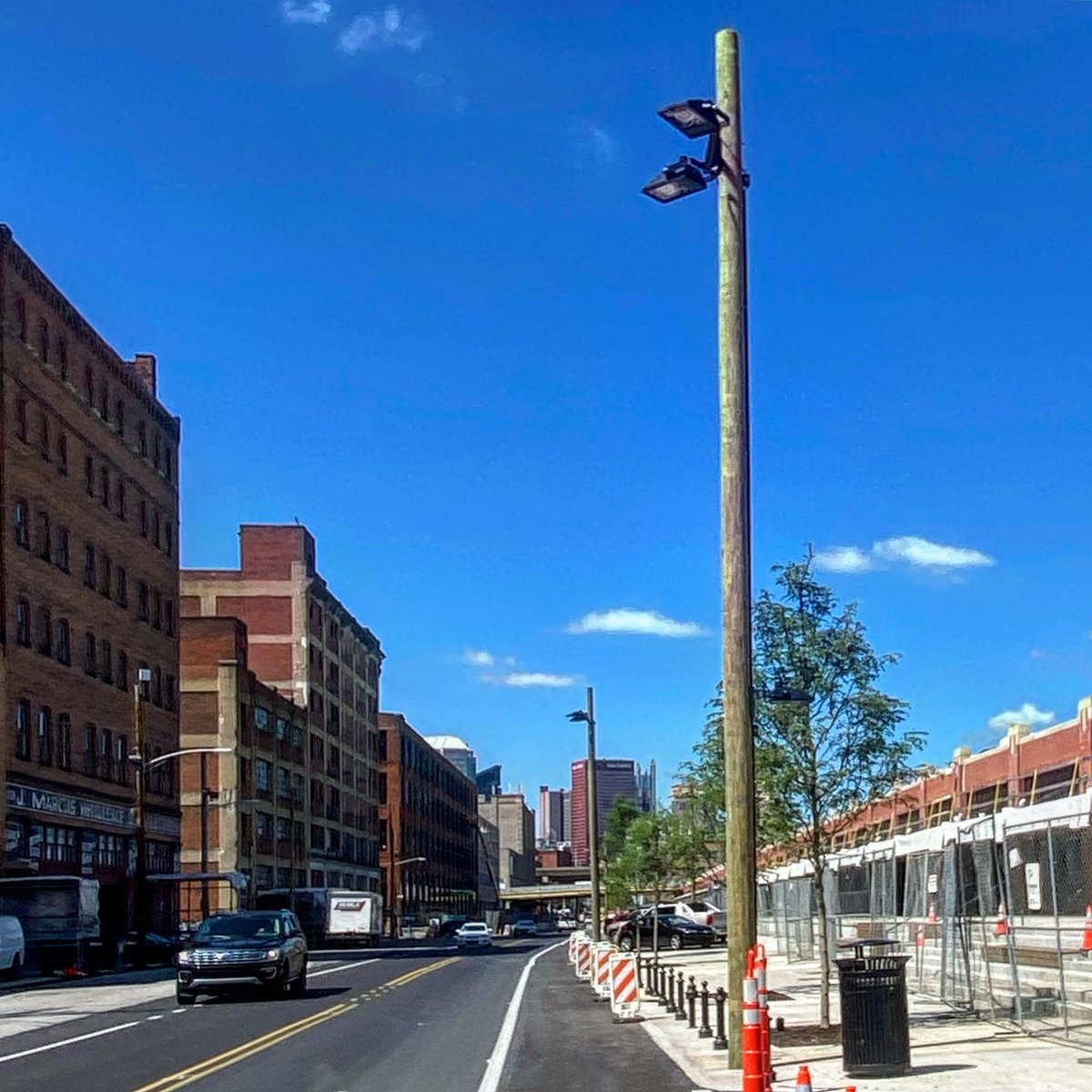 The Strip is changing fast. These new custom street light fixtures are our small contribution to maintaining some of its historic industrial character (also thanks to MVVA for the inspiration.) #StripDistrict #Pittsburgh #LandscapeArchitecture