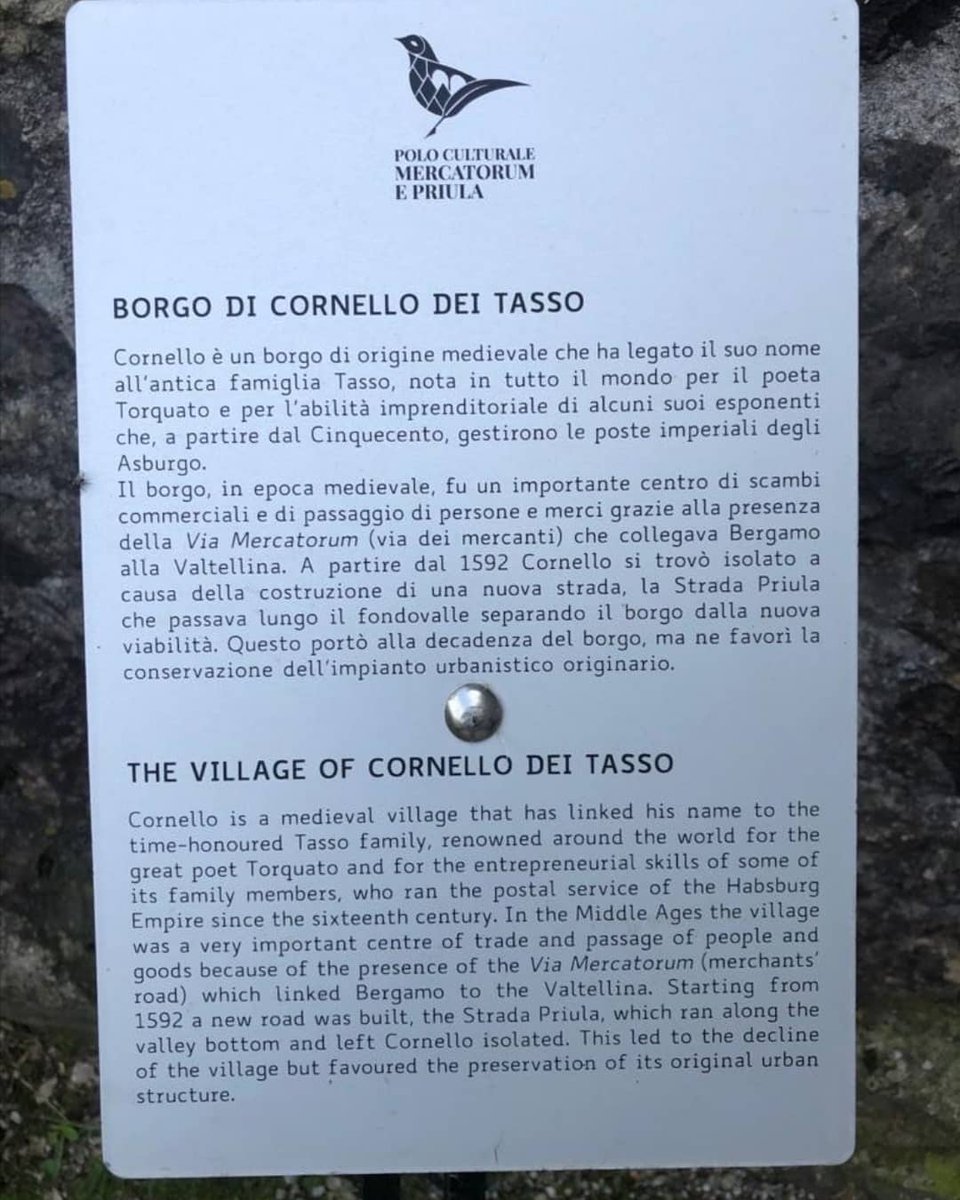 sdbpaderno's tweet photo. B. e V. in Valle Brembana al borgo di Cornello dei Tasso (la famiglia del poeta Torquato Tasso) #quantecosedaimparare https://t.co/0ih127ki8y