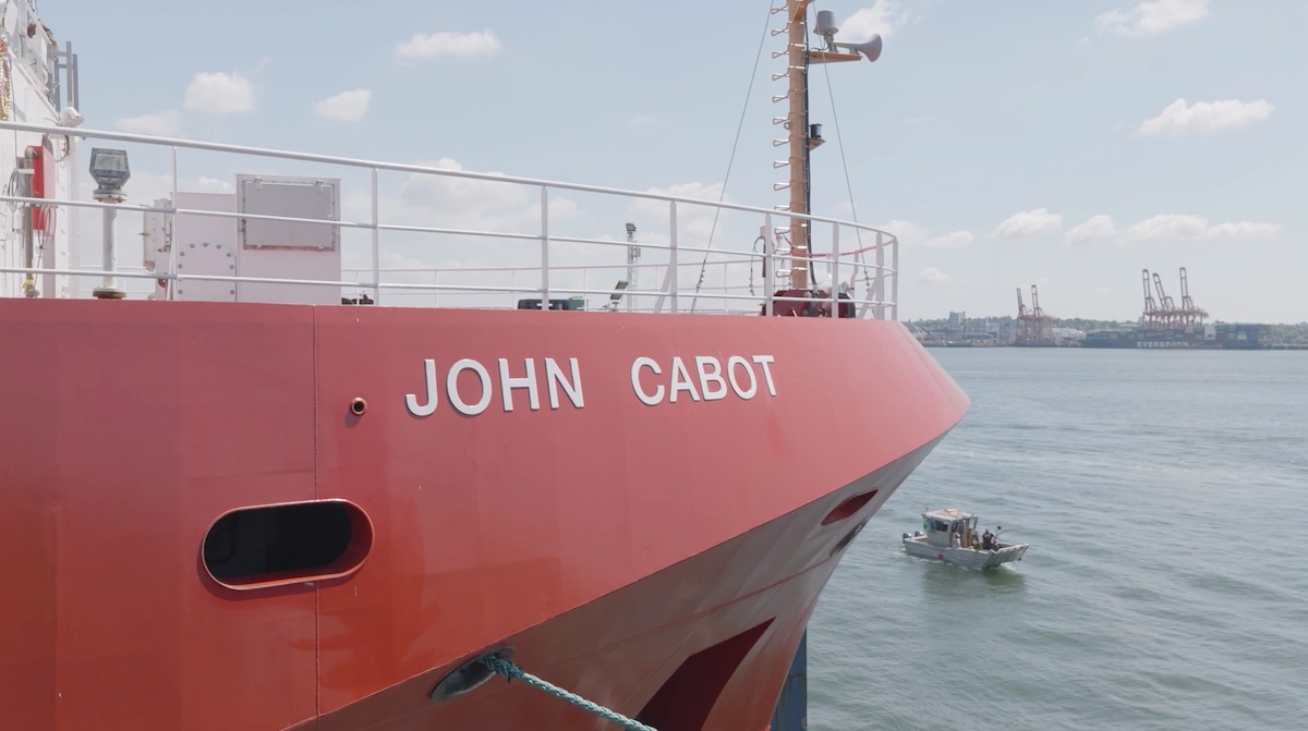 VanguardMag's tweet photo. Seaspan Shipyards (@MoreThanShips) launches 3rd #OFSV for the @CoastGuardCAN, the future CCGS John Cabot. #NSS https://t.co/84mtU2x09a https://t.co/HT7UkNSEEj