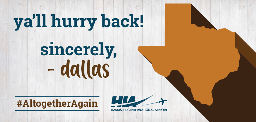 FlyHIA's tweet photo. Don't fret! Non-stop service to Dallas is back on @AmericanAir from @flyHIA and hoping ya'll hurry back soon! So tune up your guitar and let's bring some country back! So when YOU are ready to fly, we're here. Head West today at: https://t.co/qaPs5f3c0Y #AltogetherAgain https://t.co/Rq9goo5tYv