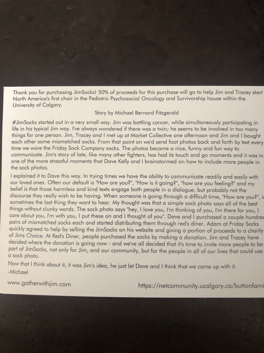 Received #JimSocks for the crew. 50% proceeds going to a great initiative by Jim and Tracey Button <a href="/villagebrewery/">Village Brewery</a>. Be sure to look up and have some fun with it. <a href="/TerryAndryo/">terry andryo</a> <a href="/ShermanDelux/">Graham Sherman</a>