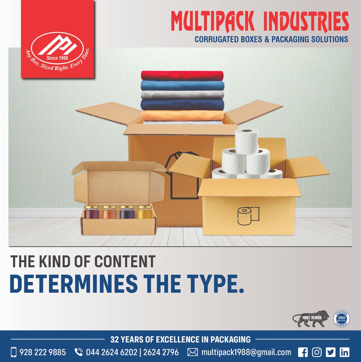 multipackind's tweet photo. Multipack Industries provides wide range of corrugated boxes to cater to the varied requirements of our customers.
#multipackindustries #multipack #cartonbox #corrugated #corrugatedroll #packaging #corrugatedbox #printedboxes #attractivepackaging #packagingsolutions https://t.co/shuzklmHlc