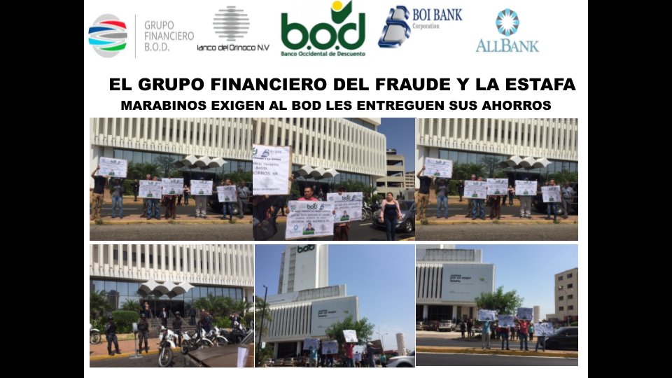 BodJavier's tweet photo. @BODoficial El BOD todo lo desaparece y a punto de  quiebra, por eso no puede solucionar u ofrecer nada, debido a la estafa de miles de ahorristas con sus Bancos en 4 paises. CONSEJO: muevan todos sus instrumentos bancarios y realitos en otro Banco, que no los agarren por sorpresa. https://t.co/UQaWYVA3cS