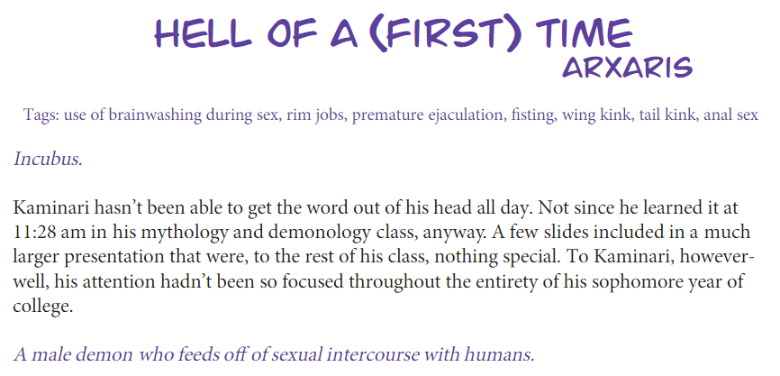 so recently some of yall have told me you have a thing for shinsou with piercings and boy oh boy do i have a piece for u - find me on page 111 of the FREE zine with an absurd amount of demon porn!

thank you zappycat for letting me be a part of this project!