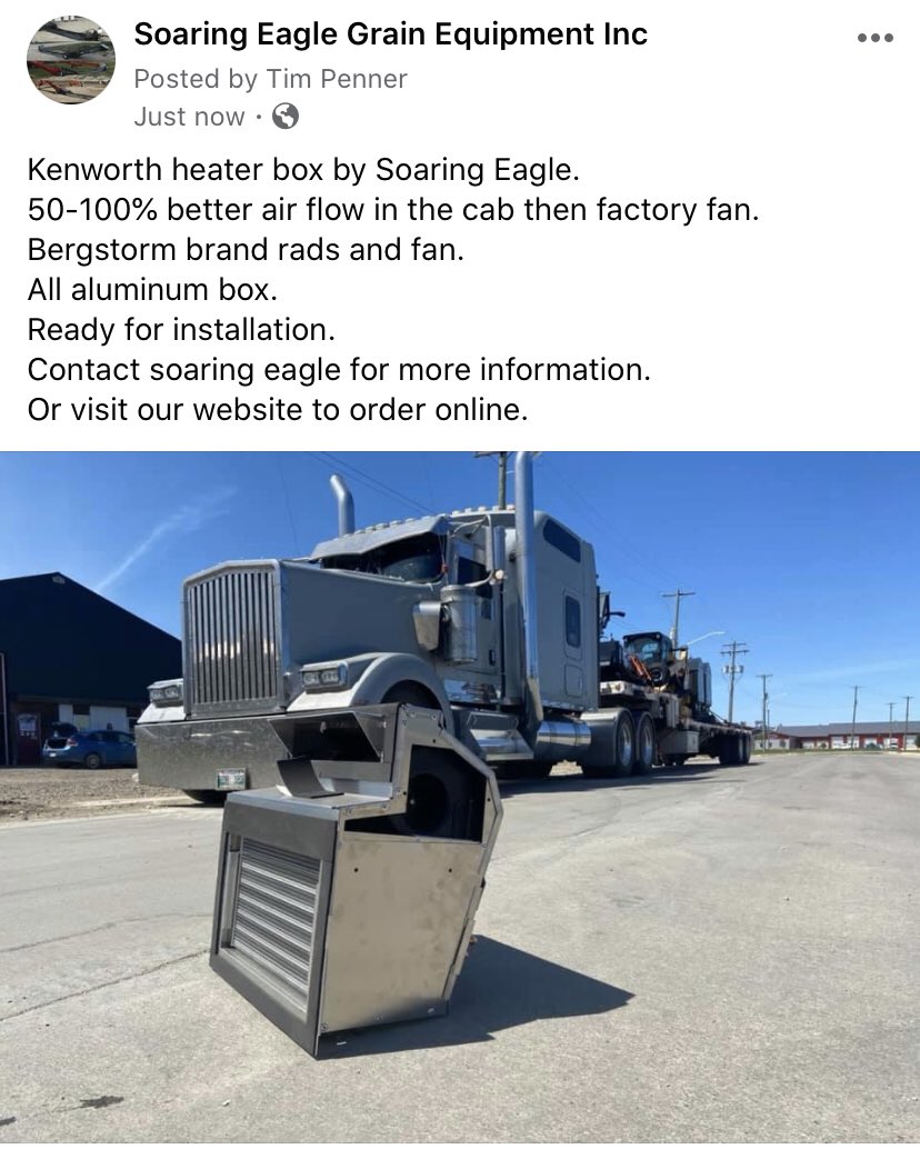 tim_penner's tweet photo. RT this for all you kenworth truck owners. This is the cat’s meow for this hot weather. #kenworth #Trucking #summer2020 https://t.co/glFjO8Zded
