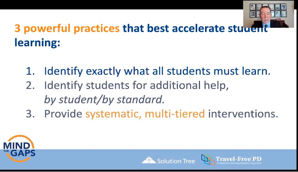 3 powerful practices that accelerate student learning. "The only people who can create the guaranteed and viable curriculum are those who teach it. Teachers must be engaged in identifying essentials." #CovidSlide <a href="/mikemattos65/">Mike Mattos</a>