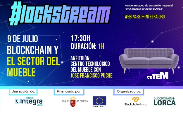 Soyjfhernandez's tweet photo. 📌¿Cómo podría el #Blockchain revolucionar el sector del mueble? Mi compañero @eloyjimnezvidal , CIO en Blockchain Factory e Ingeniero de Telecomunicaciones y de Edificación, responderá a esta y otras cuestiones este jueves 9 de julio en la iniciativa online #BlockStream 👉 https://t.co/DdRiPeUq9z