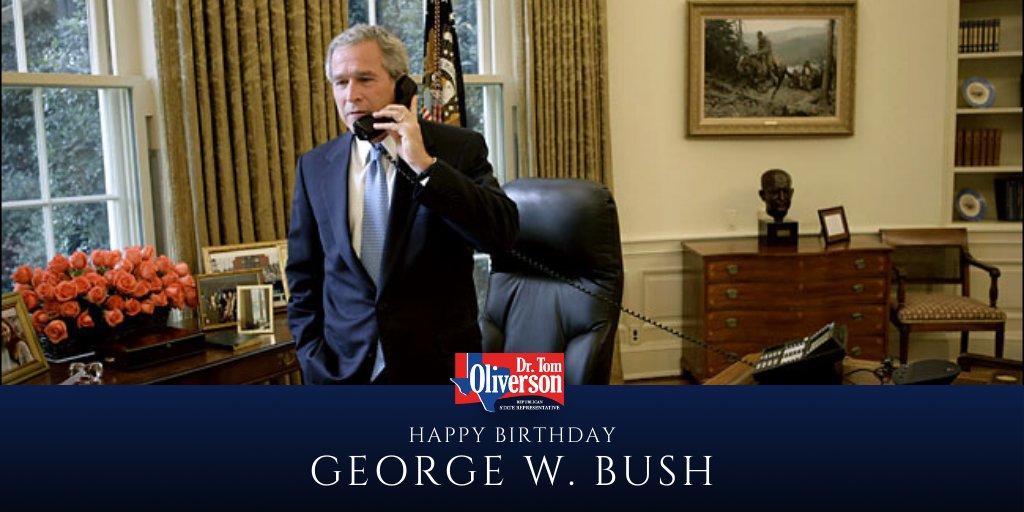 Happy birthday to the 43rd President of the United States and proud Texan, George W. Bush! 